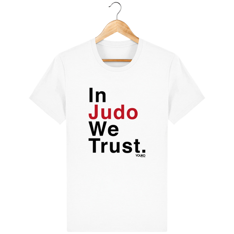 T Shirt Judo Homme Blanc Youko - In Judo We Trust