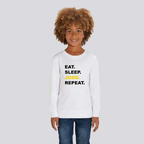 SWEAT SHIRT KIDS - EAT SLEEP JUDO REPEAT Tunetoo