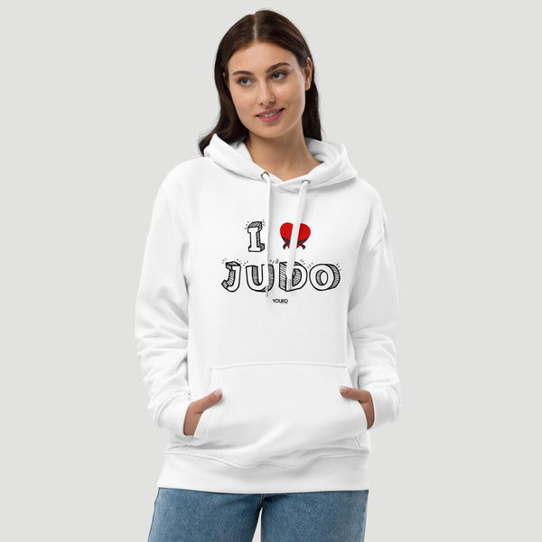 SWEAT SHIRT CAPUCHE FEMME - I LOVE JUDO Tunetoo