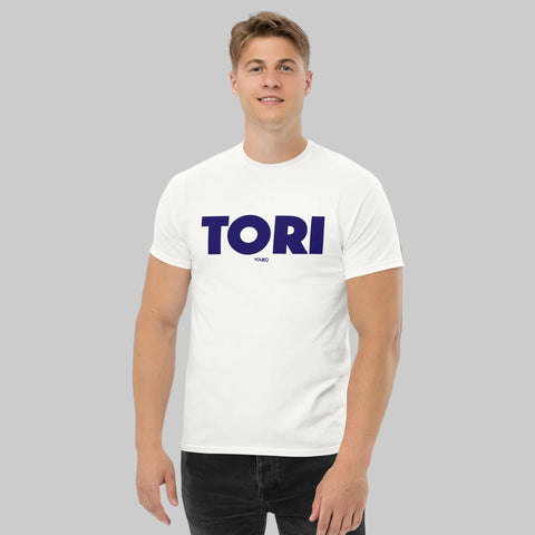 T-shirt judo blanc homme porté, illustration tori, style lifestyle