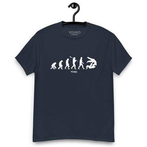 T-shirt judo navy homme, illustration judo evolution style lifestyle