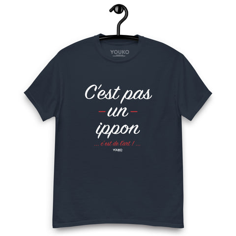 T-shirt judo navy homme, illustration judo ippon art, style lifestyle