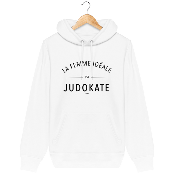 SWEAT SHIRT CAPUCHE FEMME - LA FEMME IDEALE EST JUDOKATE Tunetoo