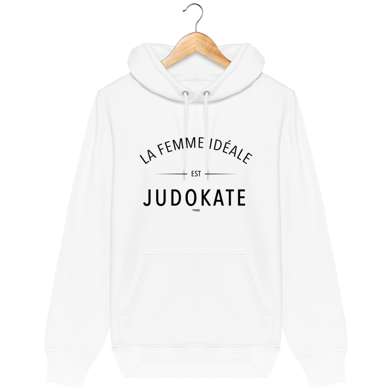 SWEAT SHIRT CAPUCHE FEMME - LA FEMME IDEALE EST JUDOKATE Tunetoo