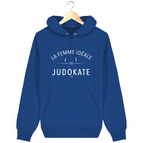 SWEAT SHIRT CAPUCHE FEMME - LA FEMME IDEALE EST JUDOKATE Tunetoo