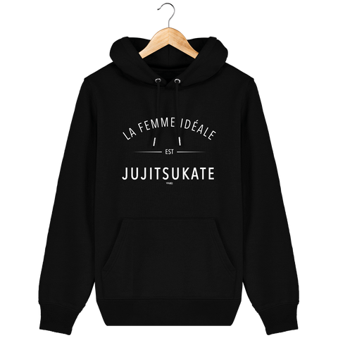 SWEAT SHIRT CAPUCHE FEMME - LA FEMME IDEALE EST JUJITSUKATE Tunetoo