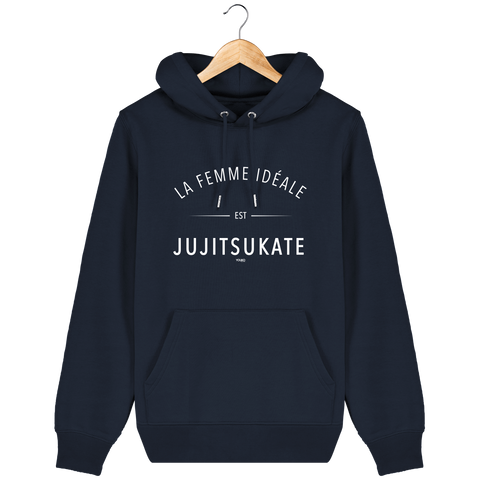 SWEAT SHIRT CAPUCHE FEMME - LA FEMME IDEALE EST JUJITSUKATE Tunetoo