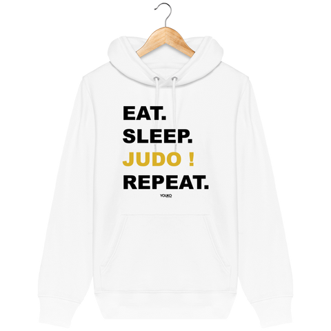 SWEAT SHIRT CAPUCHE FEMME - EAT SLEEP JUDO REPEAT Tunetoo