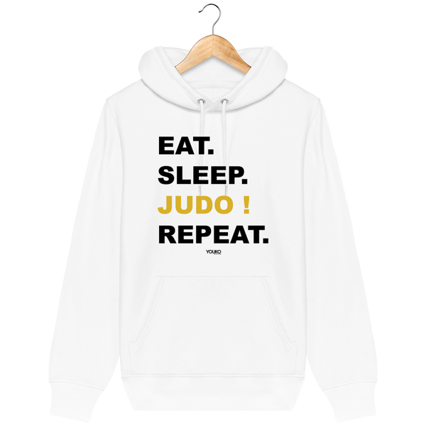 SWEAT SHIRT CAPUCHE FEMME - EAT SLEEP JUDO REPEAT Tunetoo