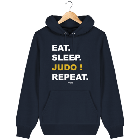 SWEAT SHIRT CAPUCHE FEMME - EAT SLEEP JUDO REPEAT Tunetoo
