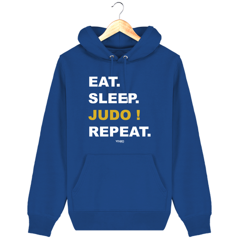 SWEAT SHIRT CAPUCHE FEMME - EAT SLEEP JUDO REPEAT Tunetoo