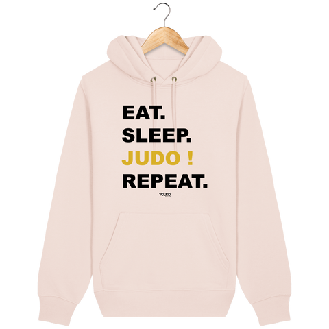 SWEAT SHIRT CAPUCHE FEMME - EAT SLEEP JUDO REPEAT Tunetoo
