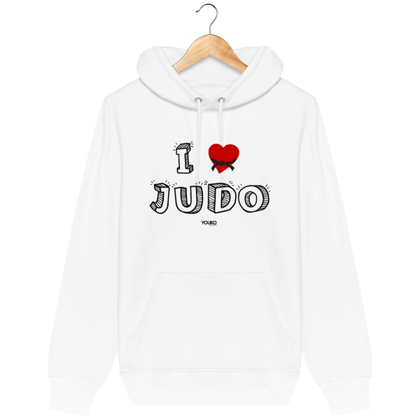 SWEAT SHIRT CAPUCHE FEMME - I LOVE JUDO Tunetoo