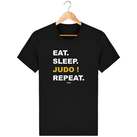 T-SHIRT HOMME - EAT SLEEP JUDO REPEAT Tunetoo