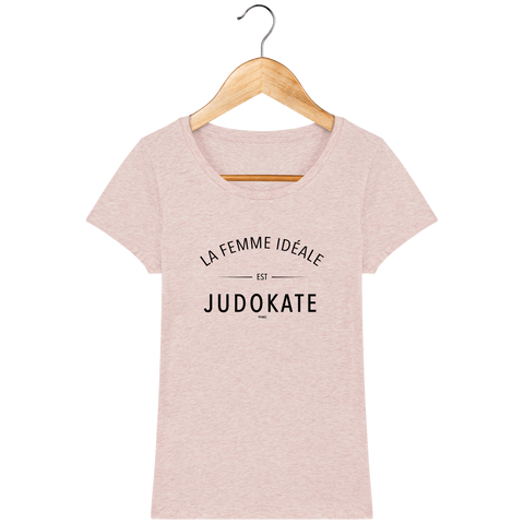 T-SHIRT FEMME - LA FEMME IDEALE EST JUDOKATE youkojudo