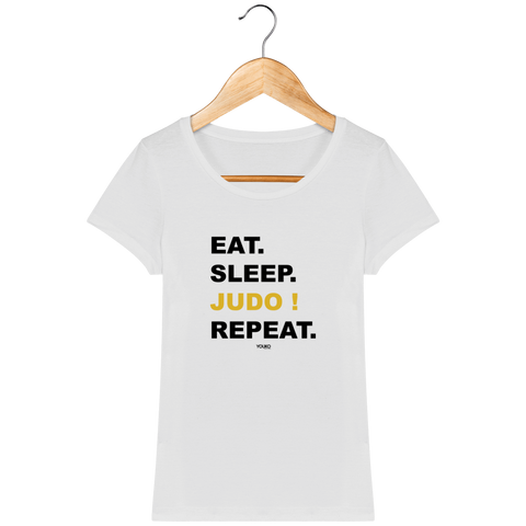 T-SHIRT FEMME - EAT SLEEP JUDO REPEAT Tunetoo