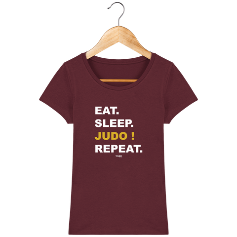 T-SHIRT FEMME - EAT SLEEP JUDO REPEAT Tunetoo