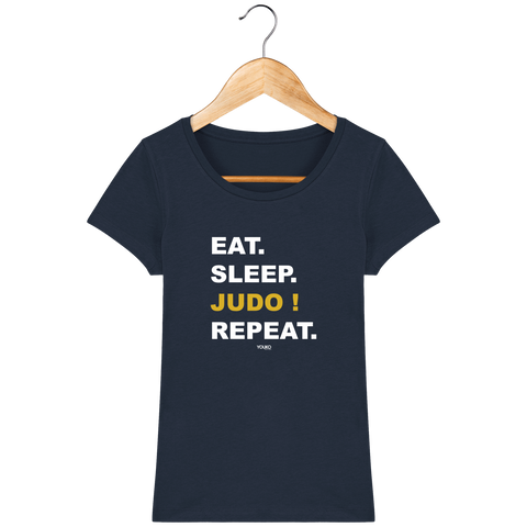 T-SHIRT FEMME - EAT SLEEP JUDO REPEAT Tunetoo