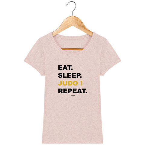 T-SHIRT FEMME - EAT SLEEP JUDO REPEAT Tunetoo