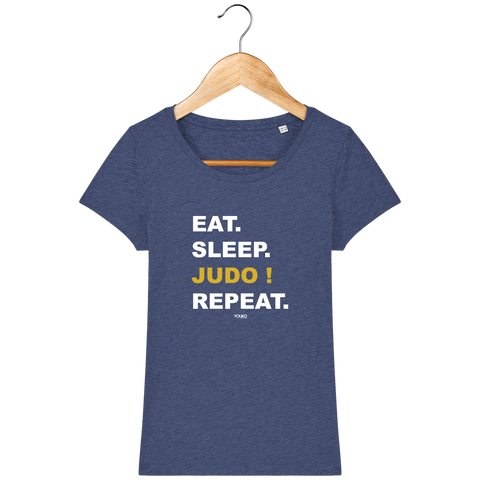 T-SHIRT FEMME - EAT SLEEP JUDO REPEAT Tunetoo