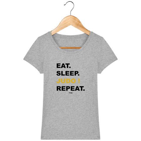 T-SHIRT FEMME - EAT SLEEP JUDO REPEAT Tunetoo