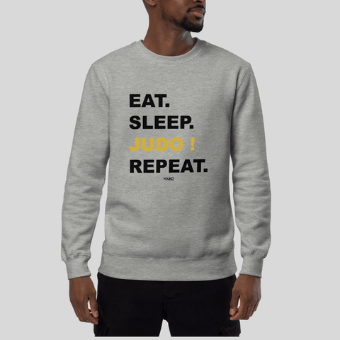 SWEAT-SHIRT HOMME - EAT SLEEP JUDO REPEAT Tunetoo
