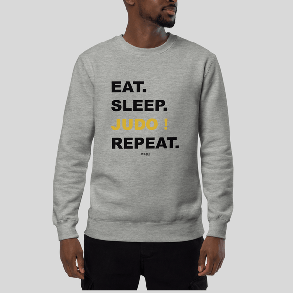 SWEAT-SHIRT HOMME - EAT SLEEP JUDO REPEAT Tunetoo
